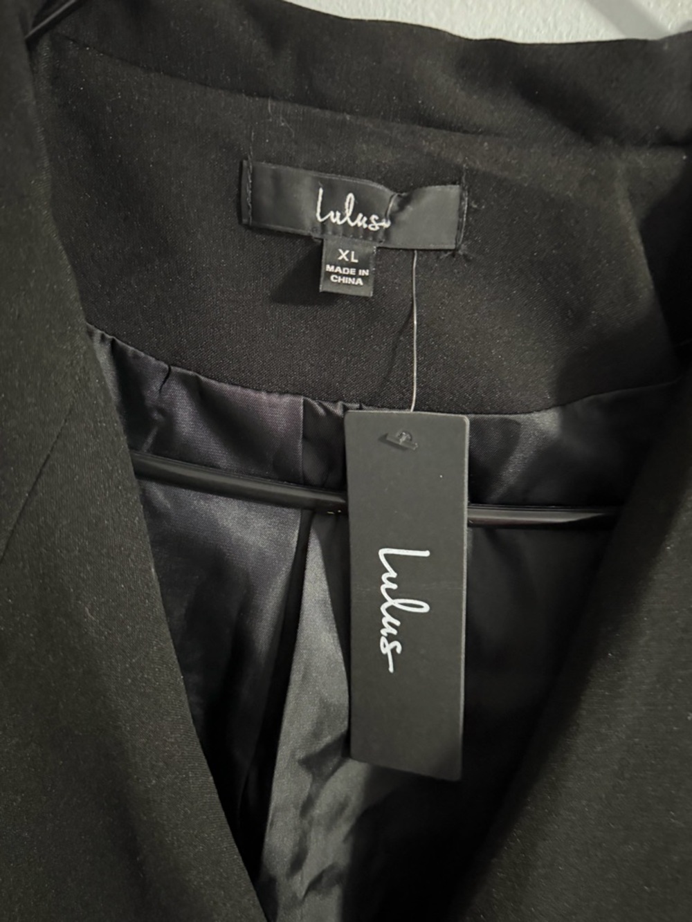 Lulu's Black Double-Breasted Pearl-Button Blazer Dress - Picture 4 of 9